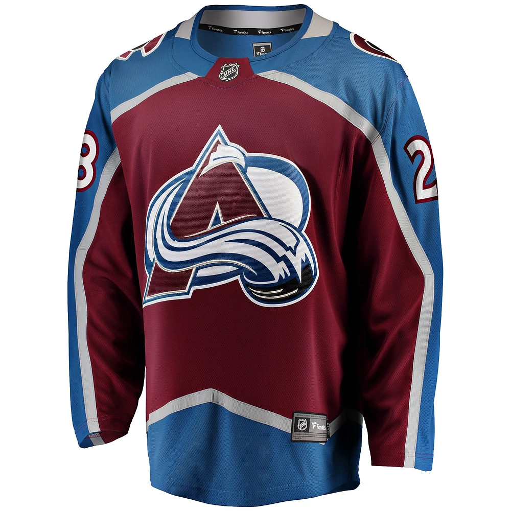 Men's Fanatics Miles Wood Maroon Colorado Avalanche Home Breakaway Jersey