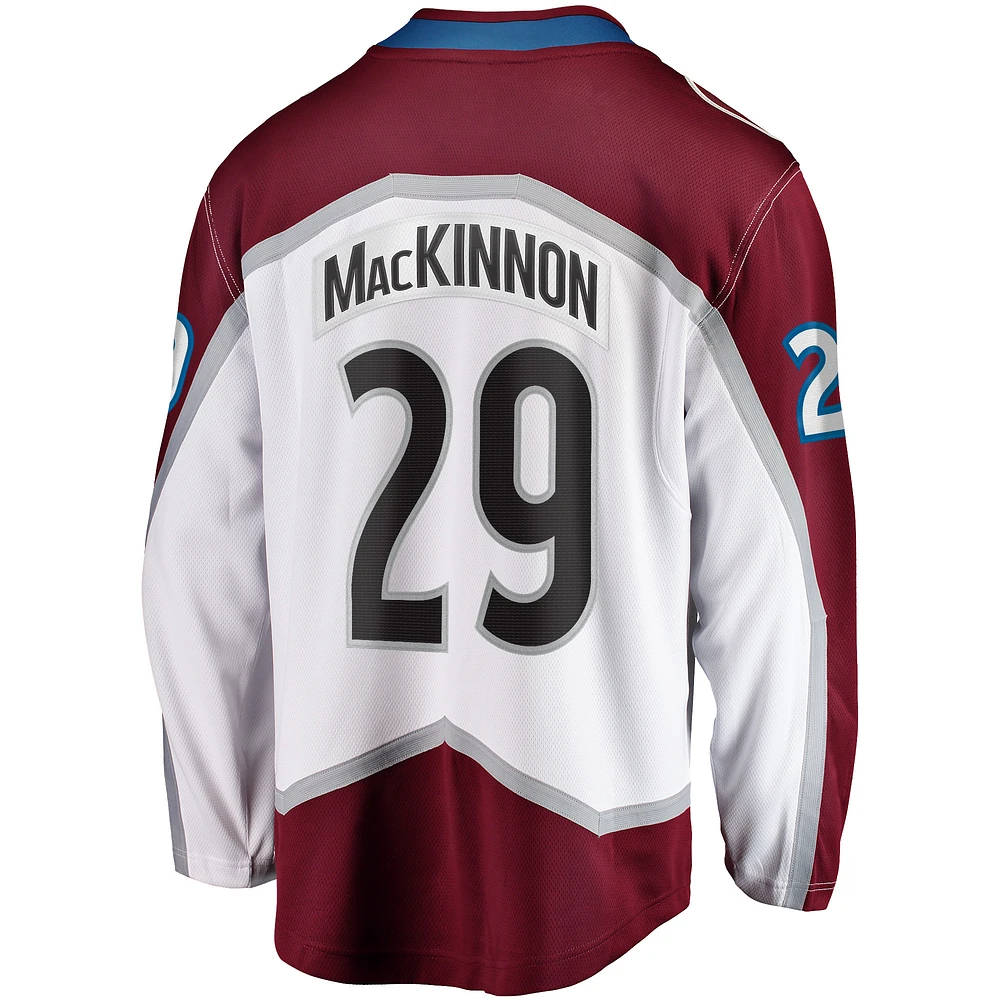 Men's Fanatics Nathan MacKinnon White Colorado Avalanche Away Premier Breakaway Player Jersey