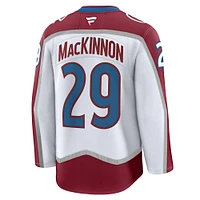 Men's Fanatics Nathan MacKinnon White Colorado Avalanche Away Premium Jersey