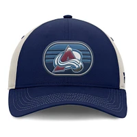 Men's  Fanatics  Navy/Gray Colorado Avalanche 2025 Stanley Cup Playoffs Locker Room Trucker Adjustable Hat