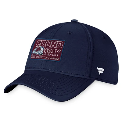 Men's Fanatics Navy Colorado Avalanche 2022 Stanley Cup Champions Hometown Flex Hat