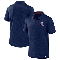 Men's Fanatics  Navy Colorado Avalanche Authentic Pro Jacquard Polo