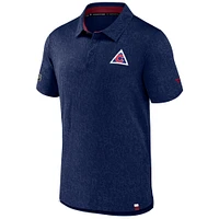 Men's Fanatics  Navy Colorado Avalanche Authentic Pro Jacquard Polo