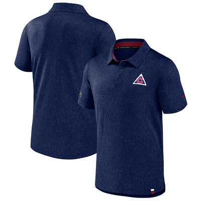Men's Fanatics  Navy Colorado Avalanche Authentic Pro Jacquard Polo
