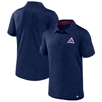 Men's Fanatics  Navy Colorado Avalanche Authentic Pro Jacquard Polo
