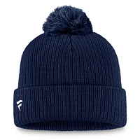 Men's Fanatics  Navy Colorado Avalanche Primary Logo Cuffed Knit Hat with Pom