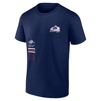 T-shirt fanatiques marine pour hommes, Colorado Avalanche Represent