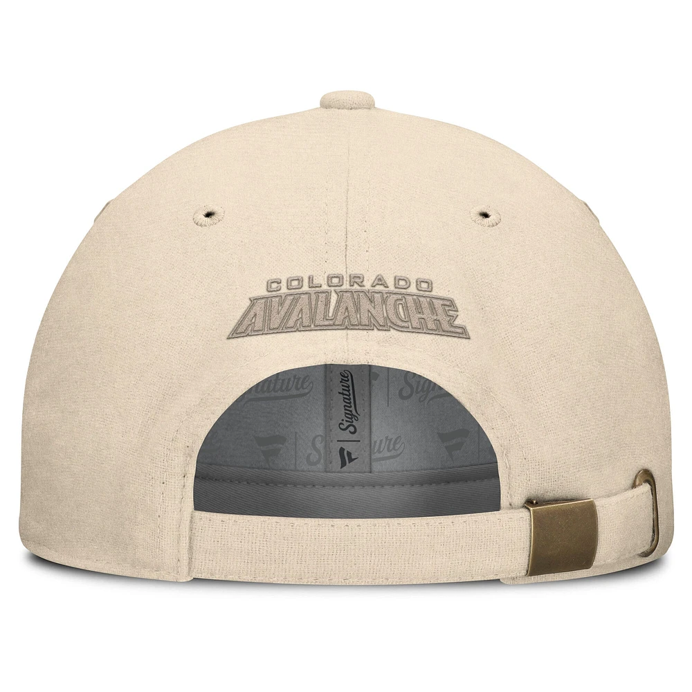 Men's Fanatics Tan Colorado Avalanche Front Office Canvas Adjustable Hat