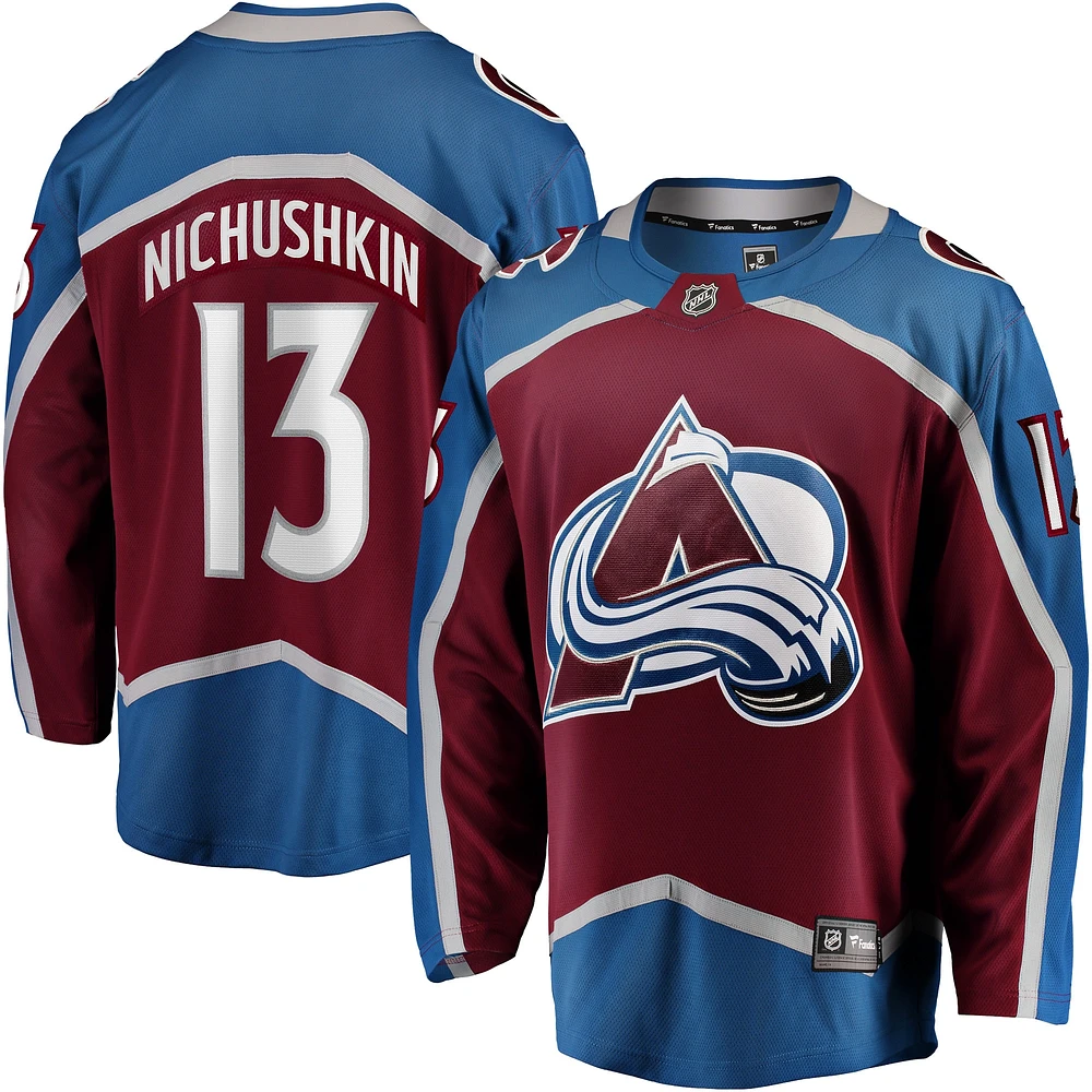 Men's Fanatics Valeri Nichushkin Burgundy Colorado Avalanche Breakaway Player Jersey