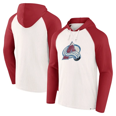 Sweat à capuche vintage pour homme Fanatics Colorado Avalanche White