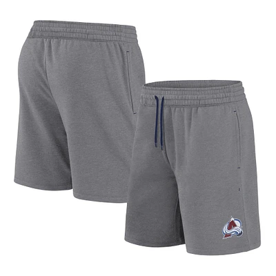 Men's Heather Gray Colorado Avalanche Arch Component Shorts