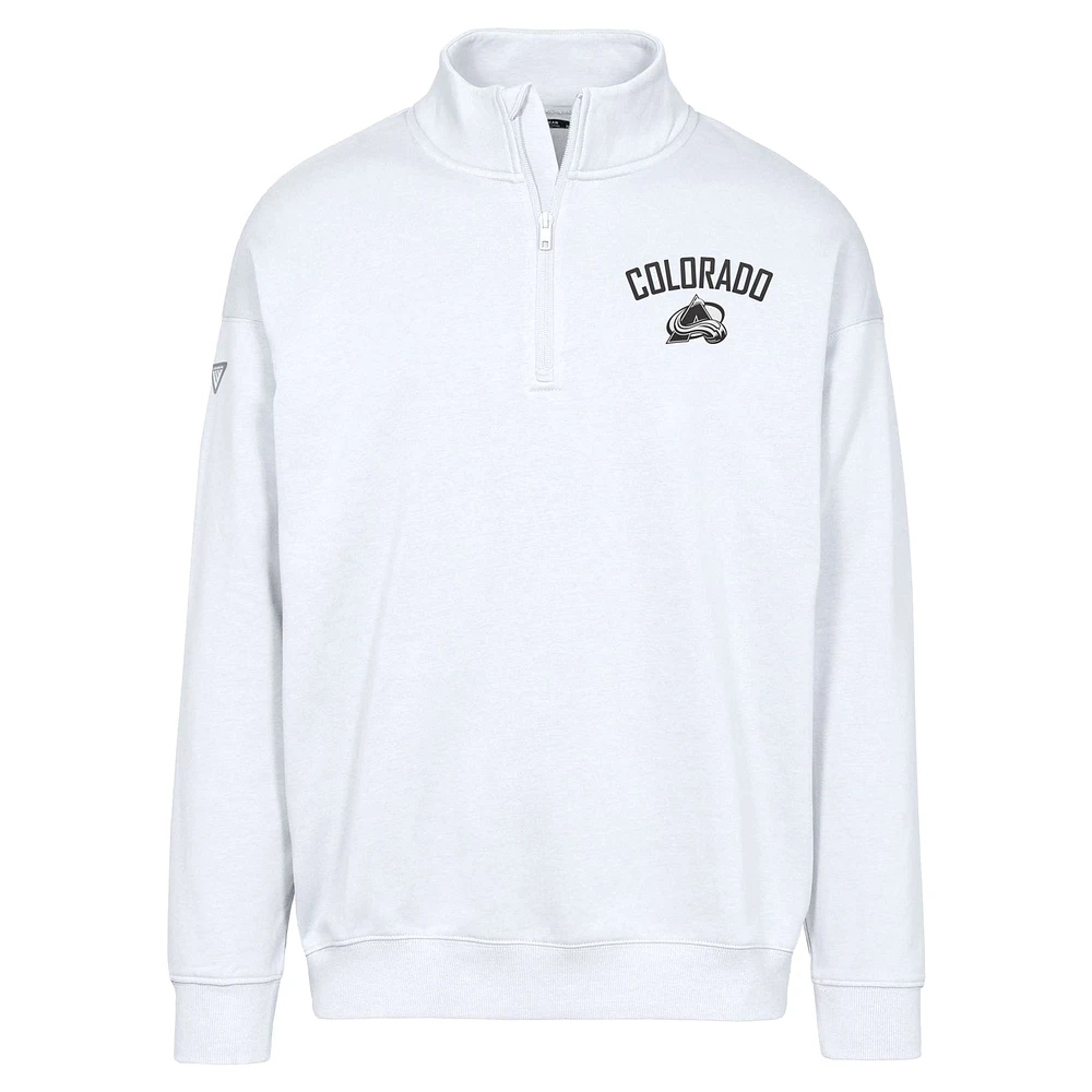 Men's Levelwear  White Colorado Avalanche Murray City Capsule Quarter-Zip Sweatshirt