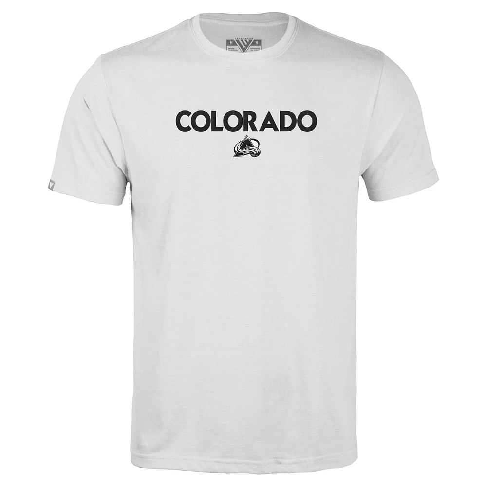 T-shirt Richmond City Capsule pour homme de l'Avalanche du Colorado blanc Levelwear