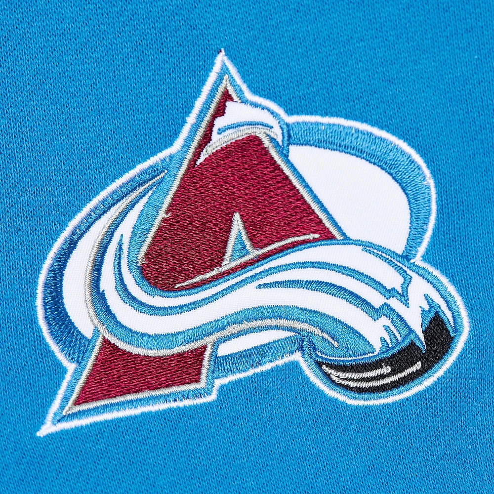 Men's Mitchell & Ness Burgundy/Light Blue Colorado Avalanche Head Coach Pullover Hoodie