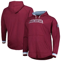 Men's Mitchell & Ness  Burgundy Colorado Avalanche Big Tall Legendary Raglan Pullover Hoodie