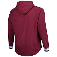 Men's Mitchell & Ness  Burgundy Colorado Avalanche Big Tall Legendary Raglan Pullover Hoodie