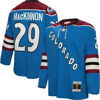 Maillot Homme Mitchell & Ness Nathan MacKinnon Bleu Colorado Avalanche 2013/14 Blue Line Player