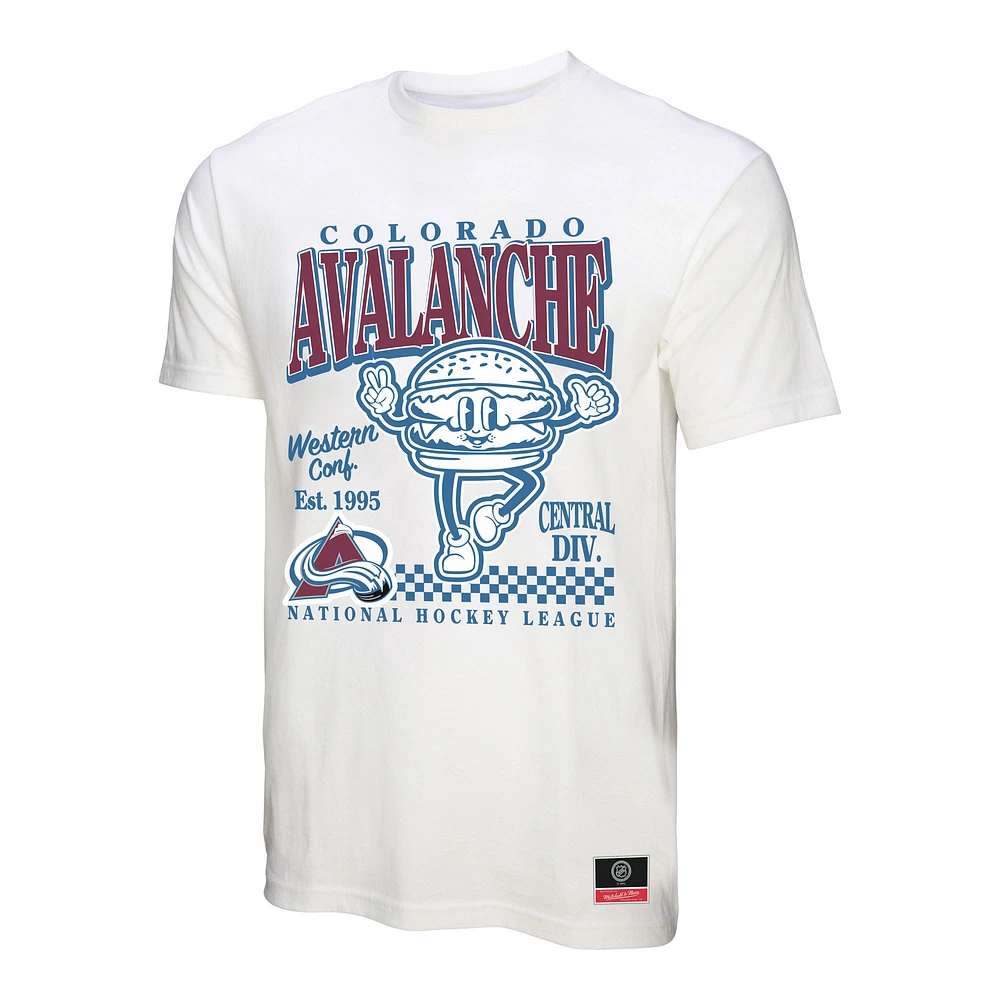 Men's Mitchell & Ness White Colorado Avalanche Local Food T-Shirt