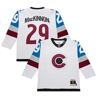 Maillot de jeu puissance Nathan MacKinnon blanc Colorado Avalanche 2016-17 pour homme