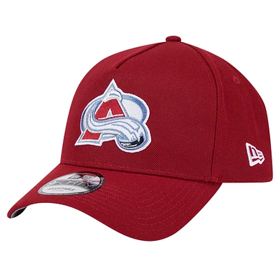 Casquette ajustable A-Frame 9FORTY Colorado Avalanche Core Bordeaux New Era pour homme