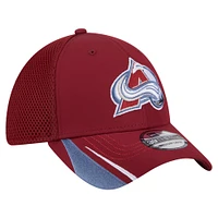 Men's New Era  Burgundy Colorado Avalanche Linear Featherweight 39THIRTY Flex Hat