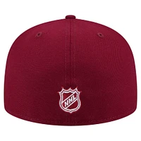 Men's New Era Burgundy Colorado Avalanche State Stitch 59FIFTY Fitted Hat