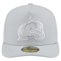 Men's New Era Gray Colorado Avalanche Color Pack A-Frame 59FIFTY Fitted Hat