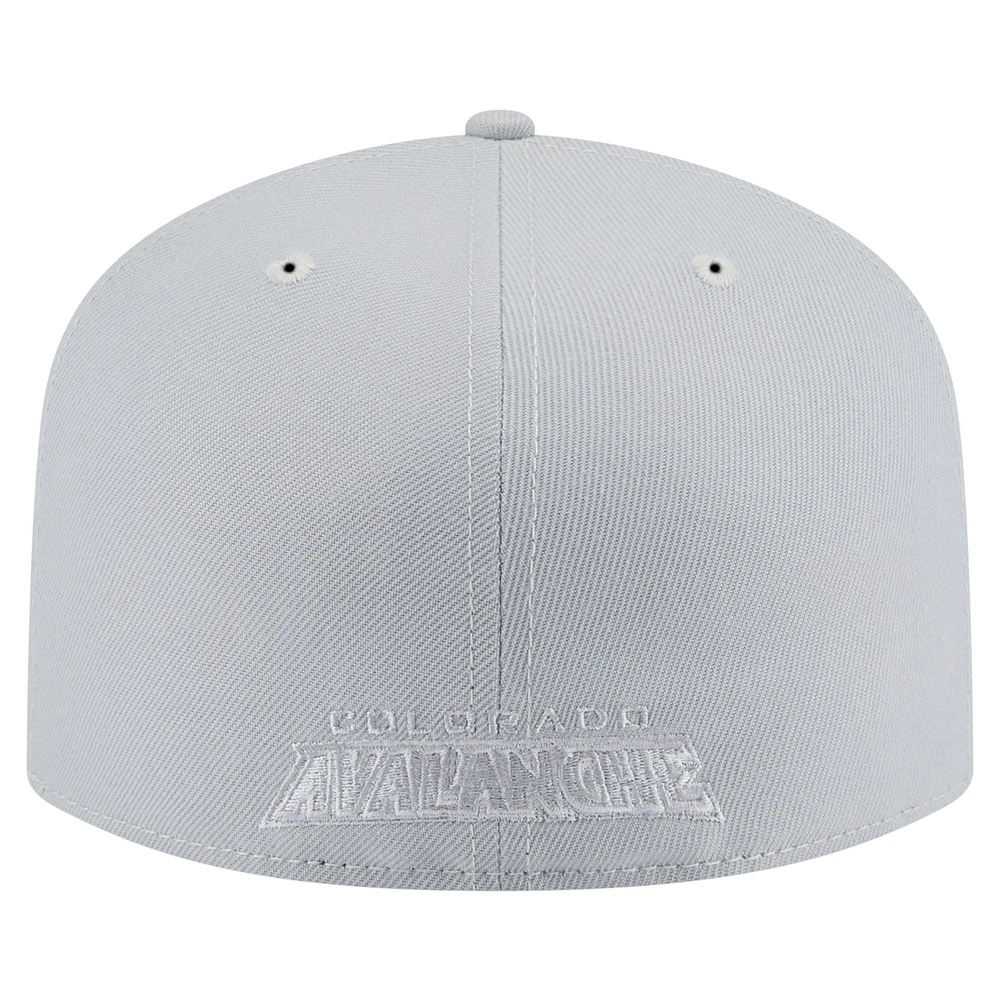 Men's New Era Gray Colorado Avalanche Color Pack A-Frame 59FIFTY Fitted Hat