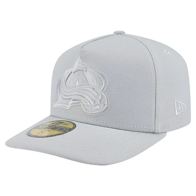 Men's New Era Gray Colorado Avalanche Color Pack A-Frame 59FIFTY Fitted Hat