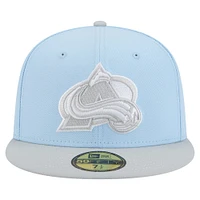 Men's New Era  Light Blue/Gray Colorado Avalanche Color Pack Two-Tone 59FIFTY Fitted Hat