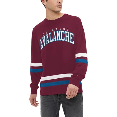 T-shirt à manches longues Tommy Hilfiger bordeaux Colorado Avalanche Nolan pour hommes