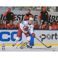 Photographie autographiée de Mikko Rantanen Colorado Avalanche 16" x 20" en plein air au lac Tahoe