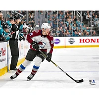 Mikko Rantanen Colorado Avalanche Photographie de patinage en maillot blanc non signée