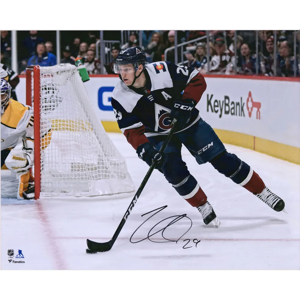 Nathan MacKinnon Colorado Avalanche Unsigned Alternate Jersey Skating  Photograph