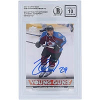 Nathan MacKinnon Colorado Avalanche Autographed 2013-14 Upper Deck Series 1 Young Guns #238 Beckett Fanatics Witnessed Authenticated 10 Rookie Card
