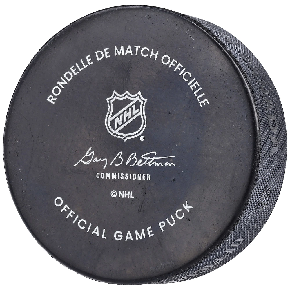 Nathan MacKinnon Colorado Avalanche Autographed 2022 Official Game Puck