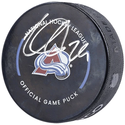 Nathan MacKinnon Colorado Avalanche Autographed 2022 Official Game Puck