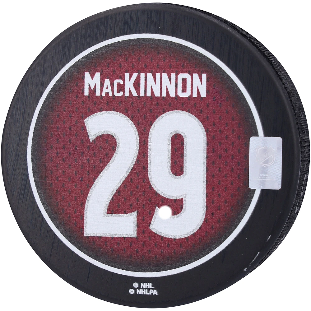 Nathan MacKinnon Colorado Avalanche Autographed 2024 Hart Trophy Winner Hockey Puck - Limited Edition of 129