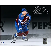 Nathan MacKinnon Colorado Avalanche Autographed 8" x 10" Burgundy Jersey Spotlight Photograph 