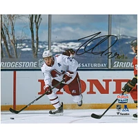 Photographie autographiée de 8'' x 10'' de Nathan MacKinnon Colorado Avalanche en plein air au lac Tahoe