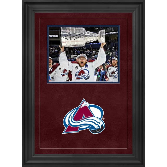 Framed Nathan MacKinnon Autographed 2022 NHL All-Star Game Blue