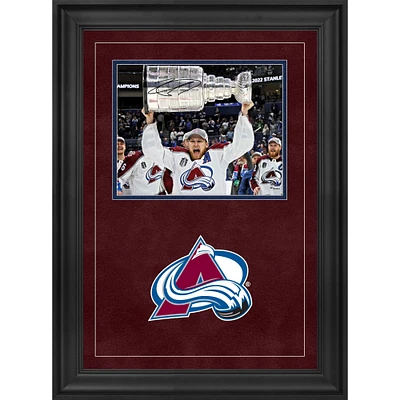 Nathan MacKinnon Colorado Avalanche Autographed Deluxe Framed 2022 Stanley Cup Champions 8" x 10" Raising Cup Photograph