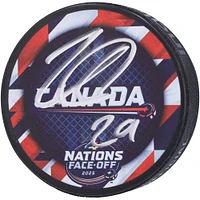 Nathan MacKinnon Colorado Avalanche Autographed Team Canada 4 Nations Face-Off 2025 Hockey Puck