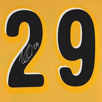 Maillot authentique adidas jaune autographié par Nathan MacKinnon Colorado Avalanche pour le match des étoiles 2024