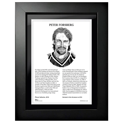 Peter Forsberg Colorado Avalanche - 2014 Legends Line 12'' x 16'' Photo encadrée