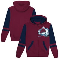 Preschool Burgundy Colorado Avalanche Face Off Full-Zip Hoodie