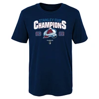 Preschool Fanatics Navy Colorado Avalanche 2022 Stanley Cup Champions Roster T-Shirt