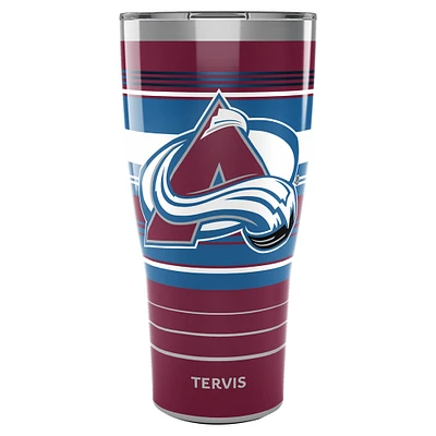 Tervis Colorado Avalanche 30oz. Gobelet en acier inoxydable à rayures Hype