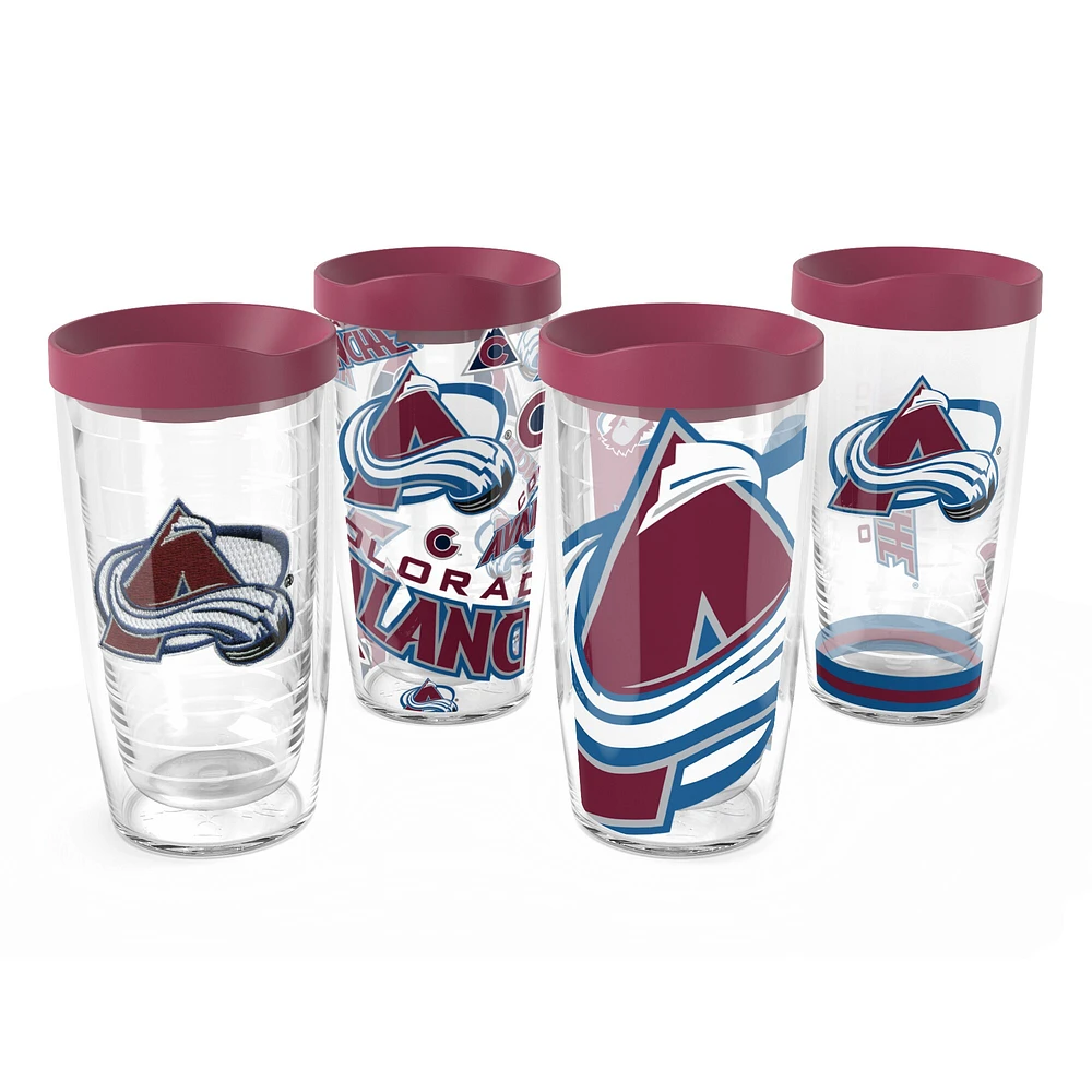 Tervis Colorado Avalanche paquet de quatre 16oz. Ensemble de gobelets classiques