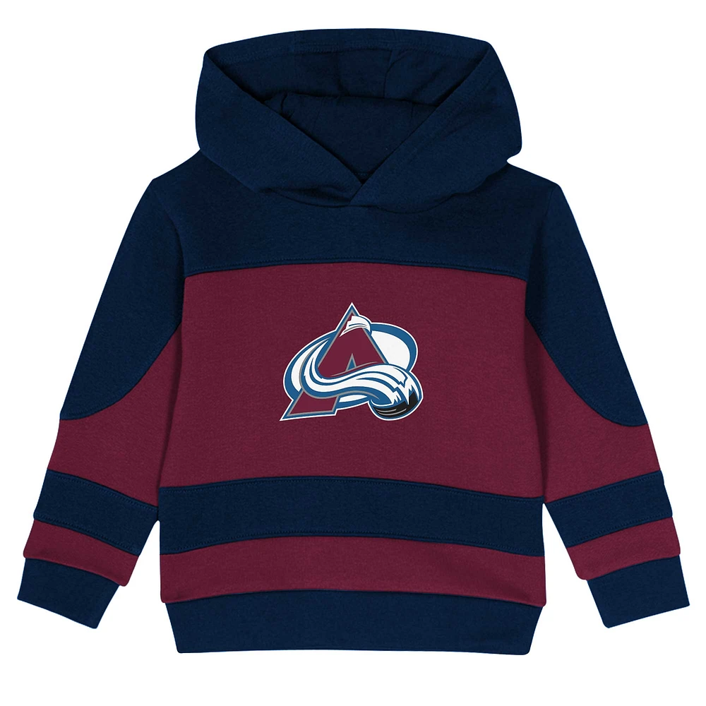 Toddler Navy/Burgundy Colorado Avalanche Puck Hero Fleece Hoodie and Sweatpants Set